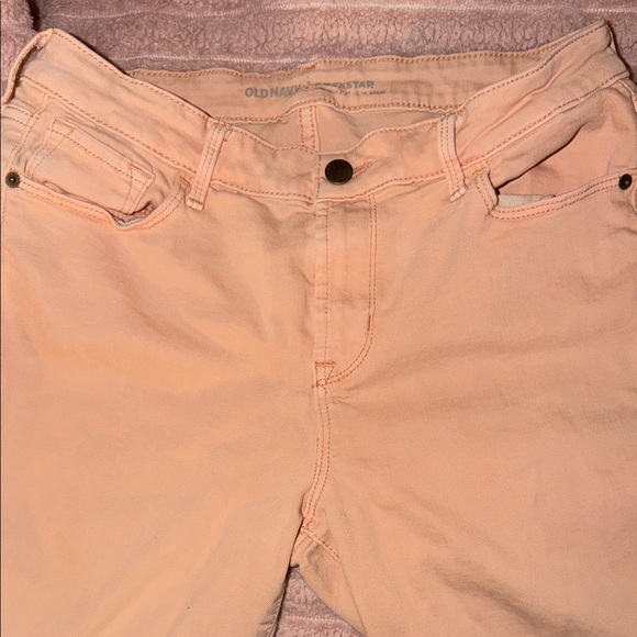 Old Navy Women's Light Peach Rockstar Skinny Jeans - Picture 2 of 3